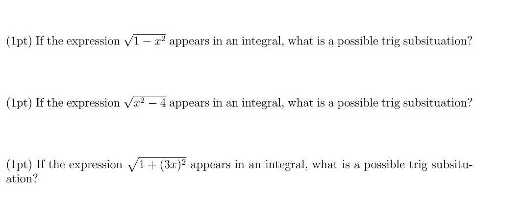 Solved (1pt) If the expression V1 – x2 appears in an | Chegg.com