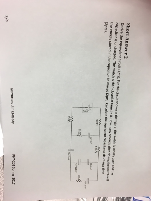 Solved Derive the equivalent circuit. For the circuit shown | Chegg.com