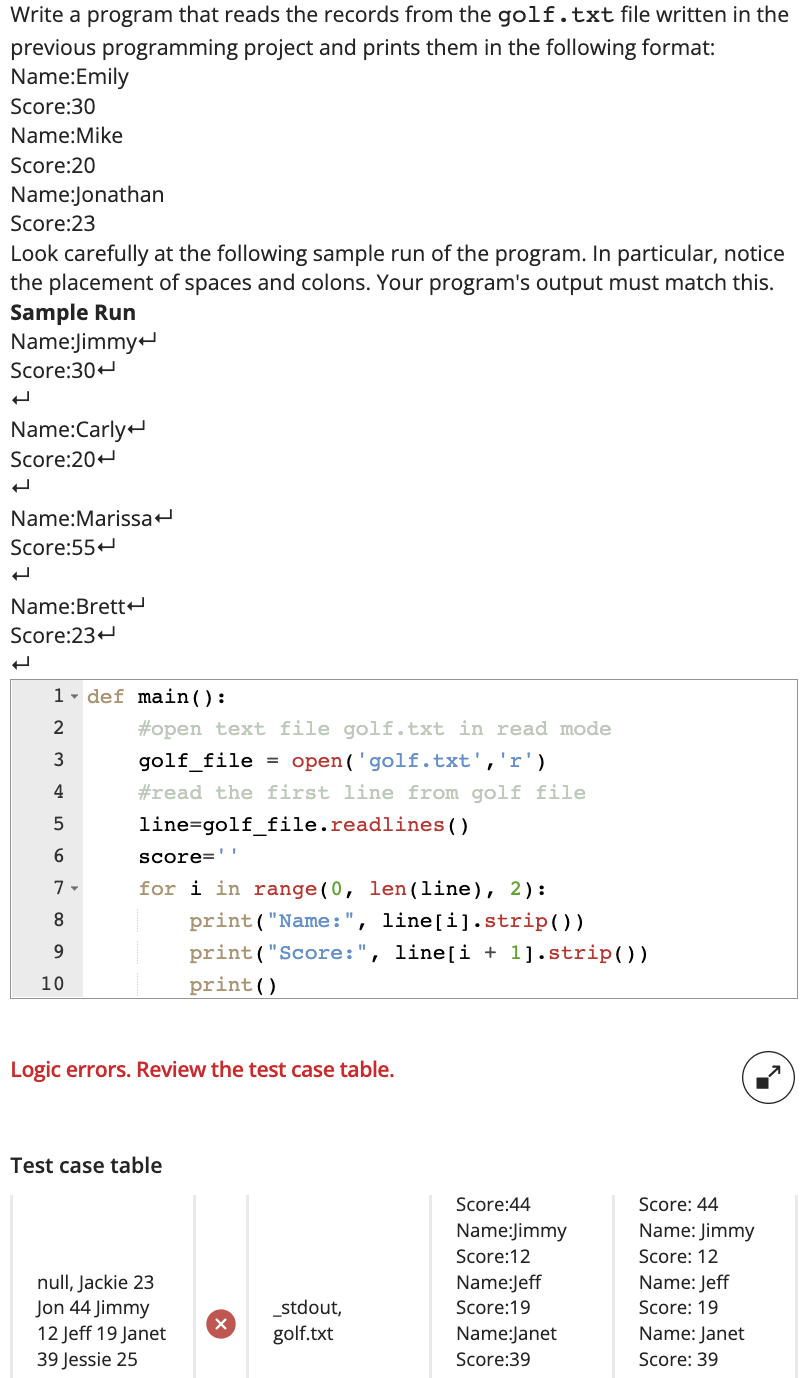 Solved Write A Program That Reads The Records From The 0063