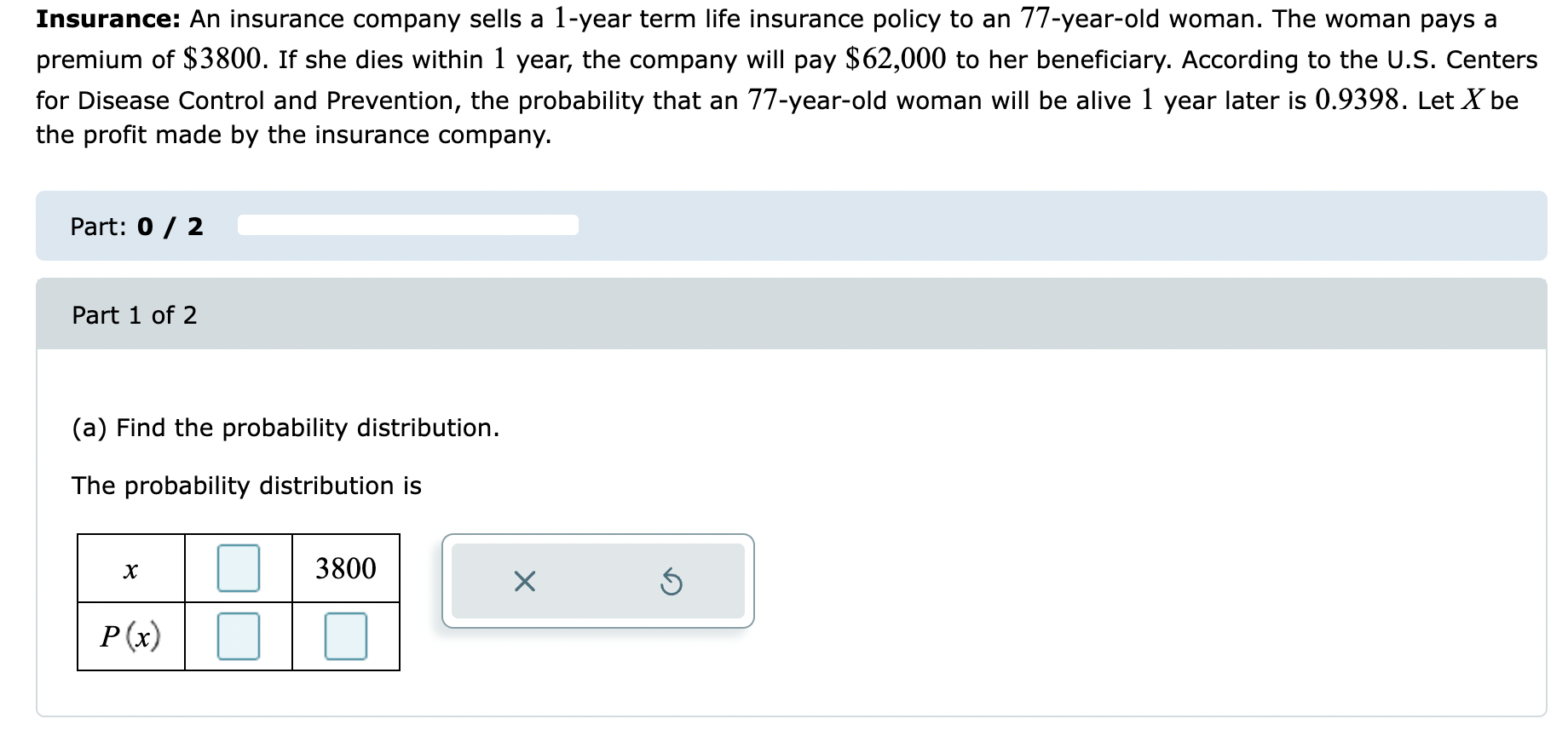 Solved Insurance: An insurance company sells a 1-year term | Chegg.com