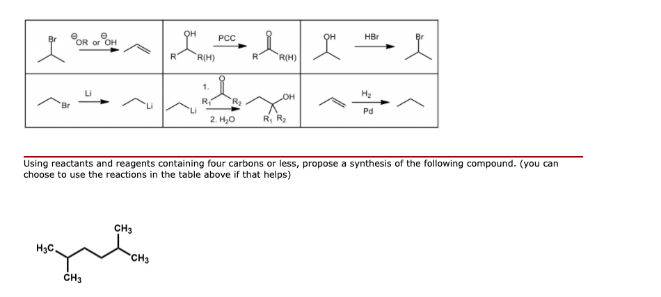 Solved Using reactants and reagents containing four carbons | Chegg.com