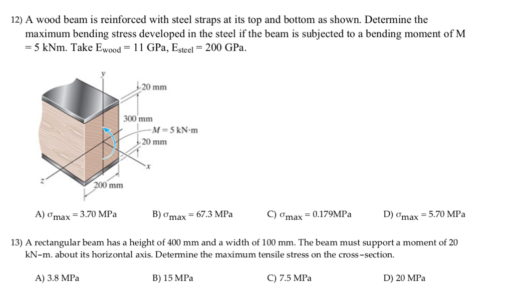 Determine The Max Bending Stress Developed In Beam - The Best Picture ...