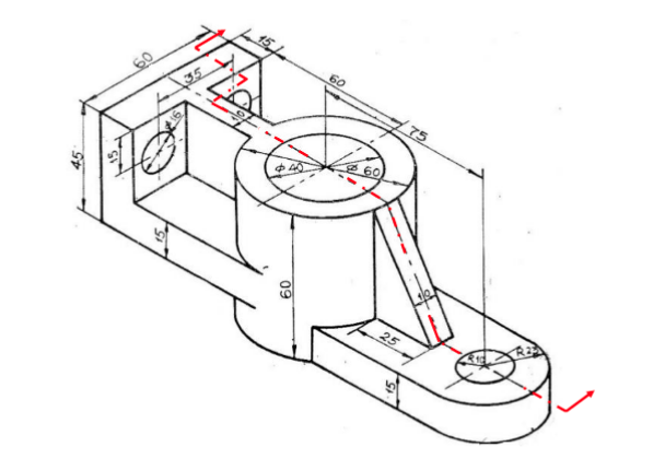 Solved SKETCH THE FRONT VIEW THROUGH CPL SKETCH THE SIDE | Chegg.com