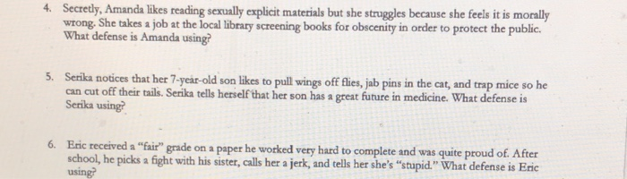 Solved 4. Secretly, Amanda likes reading sexually explicit | Chegg.com