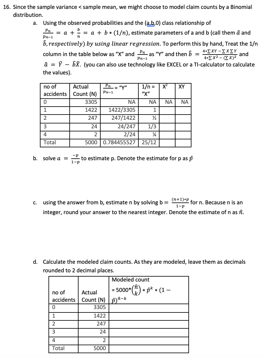 16 Since The Sample Variance Sample Mean We Mi Chegg Com