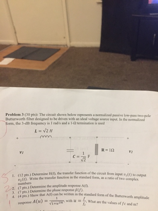 Solved Problem 3 (30 pts): The circuit shown below | Chegg.com