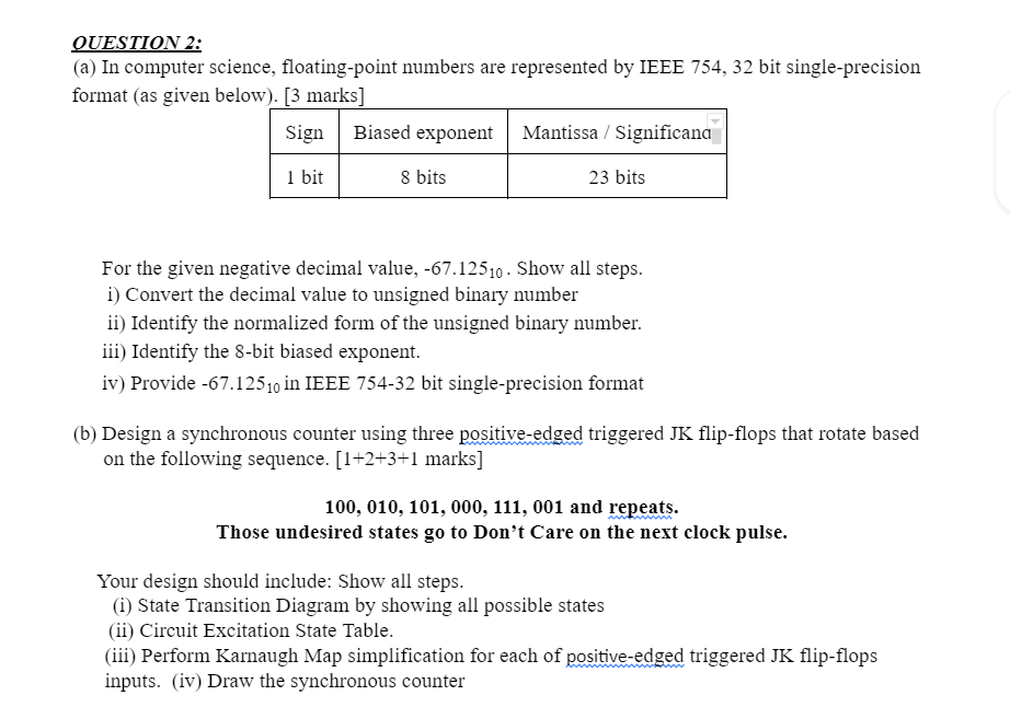 Solved QUESTION 2: (a) In Computer Science, Floating-point | Chegg.com