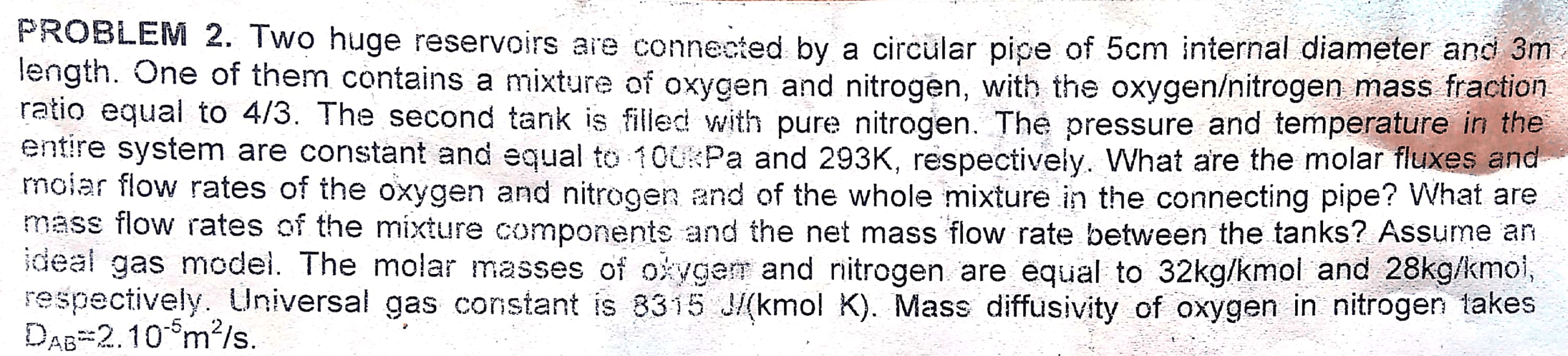 Solved PROBLEM 2. Two huge reservoirs are connected by a | Chegg.com