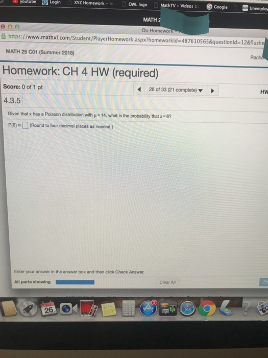 xyz homework answer key