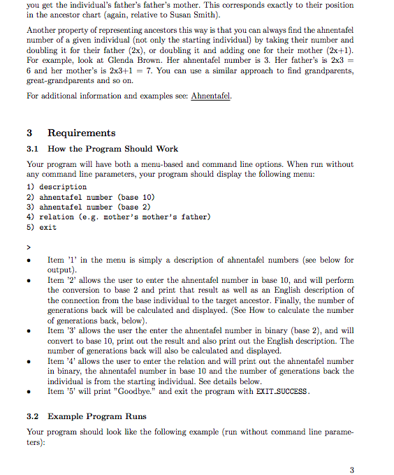 Solved The program must be written in C and compiled with | Chegg.com