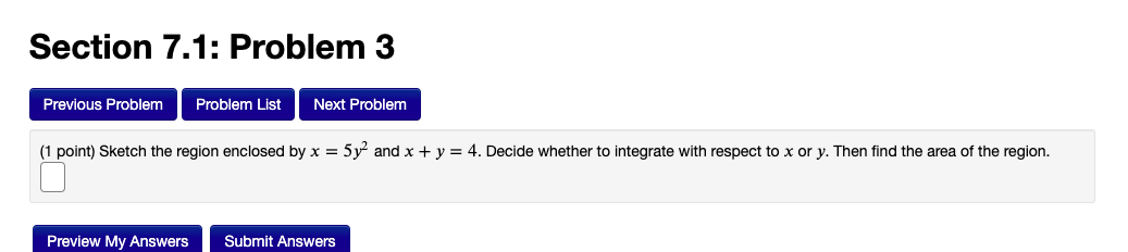 Solved Section 7.1: Problem 3 Previous Problem Problem List | Chegg.com