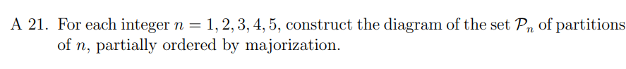 Solved A 21. For each integer n = 1, 2, 3, 4, 5, construct | Chegg.com