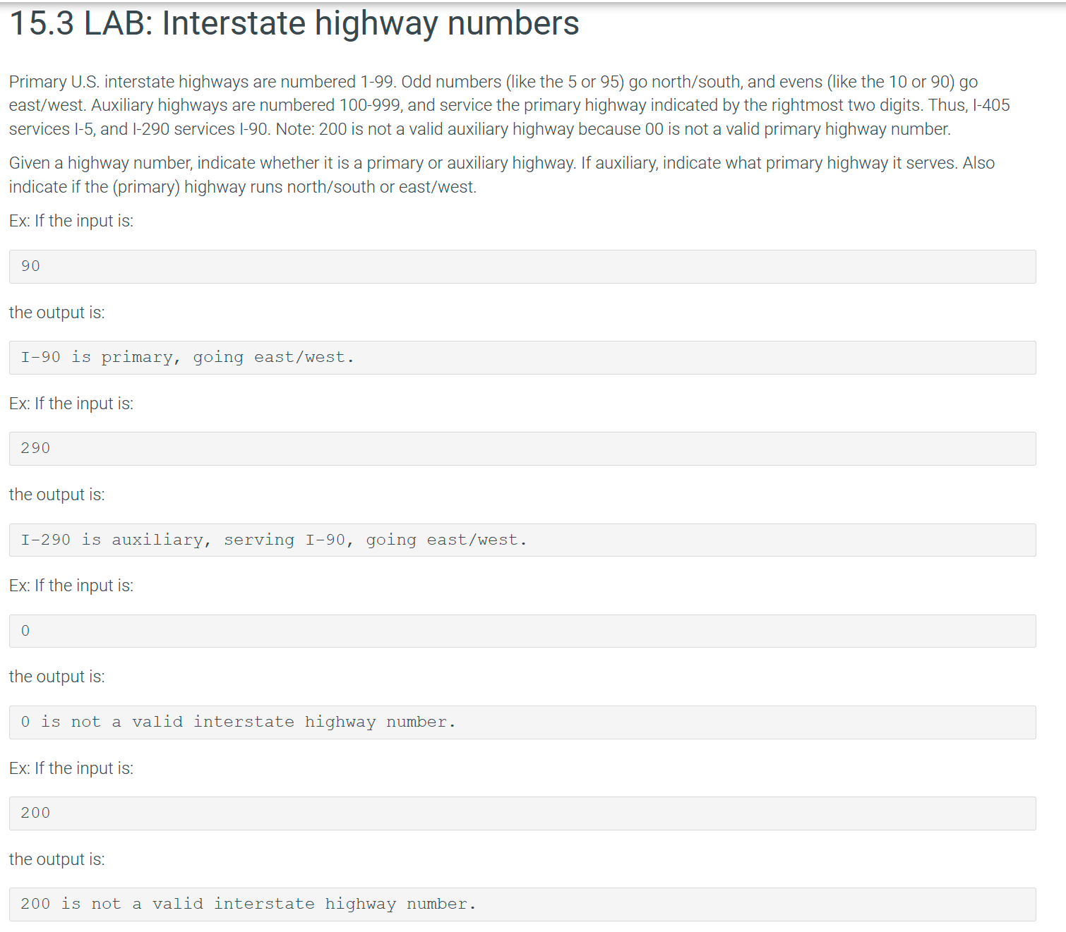 Solved Primary U.S. interstate highways are numbered 1-99. | Chegg.com