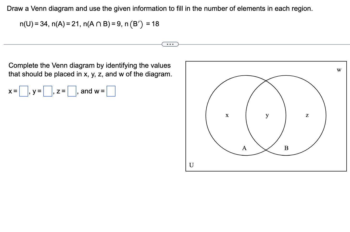 Solved Draw a Venn diagram and use the given information to | Chegg.com