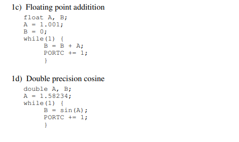1c) Floating point additition float A, B; A = 1.001; | Chegg.com
