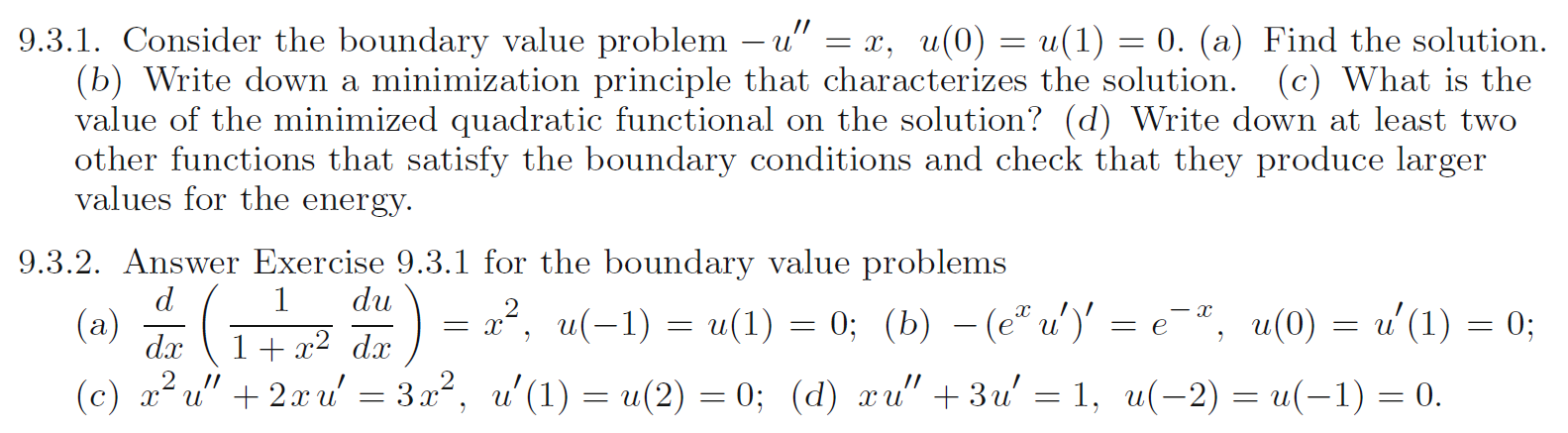 9.3.1. Consider the boundary value problem | Chegg.com