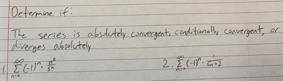 Solved Determine If The Series Is Absolutely Convergent Chegg Solved Determine If The Series Is Absolutely Convergent Chegg