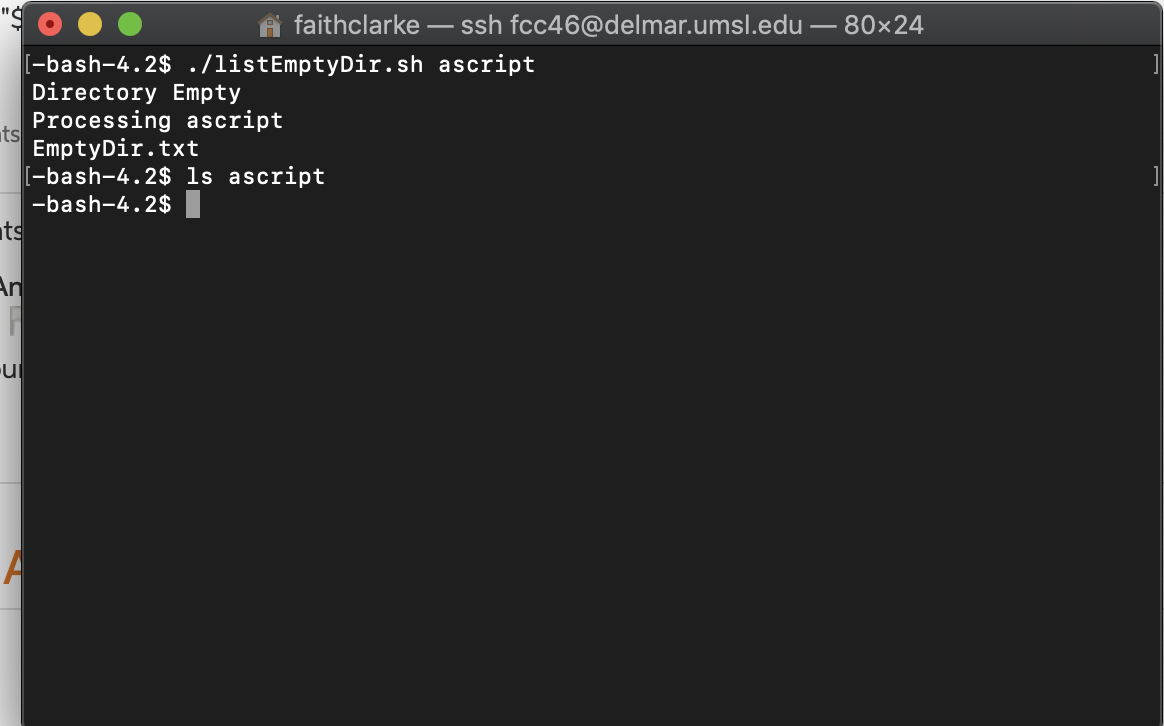 Solved WHEN I TYPE LS ASCRIPT, IT SHOULD SHOW EMPTYDIR.TXT I