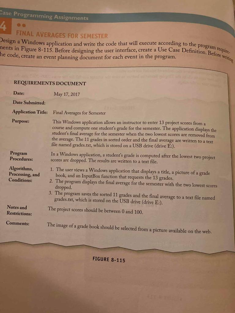 Solved Case Programming Assignments 4 FINAL AVERAGES FOR | Chegg.com