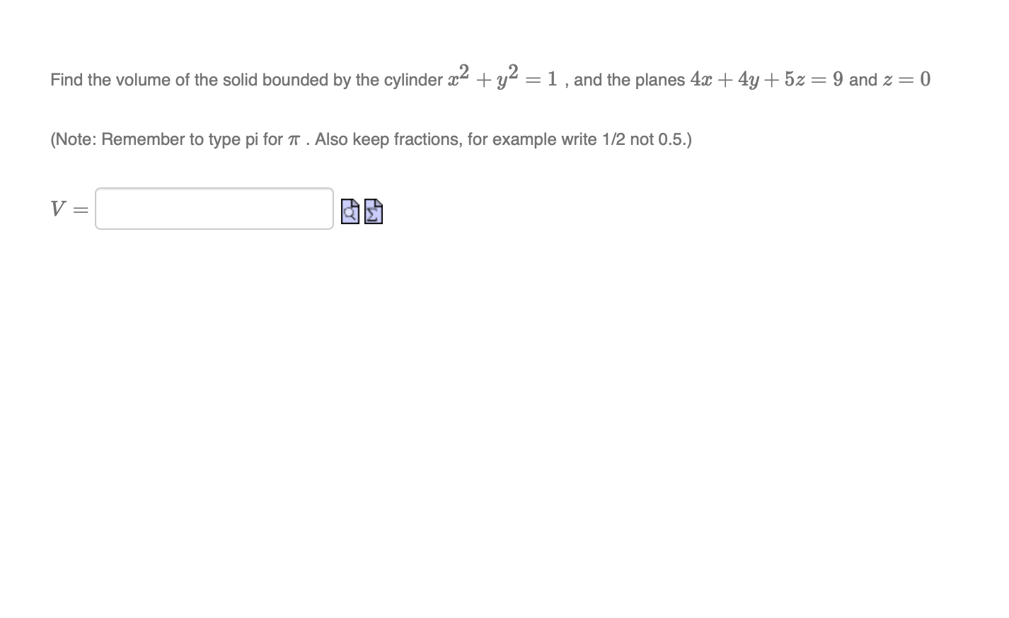 Solved Find the volume of the solid bounded by the cylinder | Chegg.com