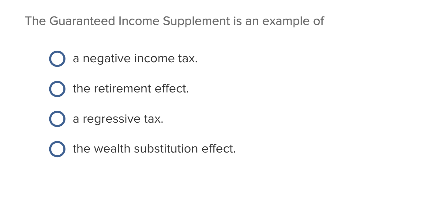 guaranteed income supplement experiment