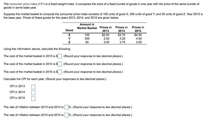 Solved The Consumer Price Index (CPI) Is A Fixed-weight | Chegg.com