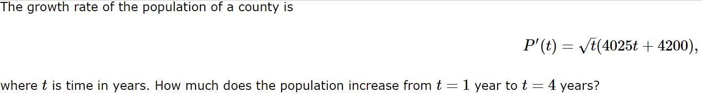 Solved The growth rate of the population of a county is | Chegg.com