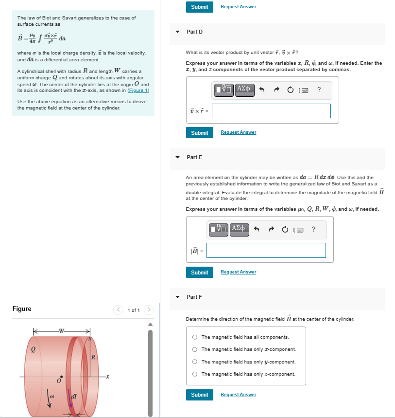 Solved The law of Biot and Savart generalizes to the case of | Chegg.com