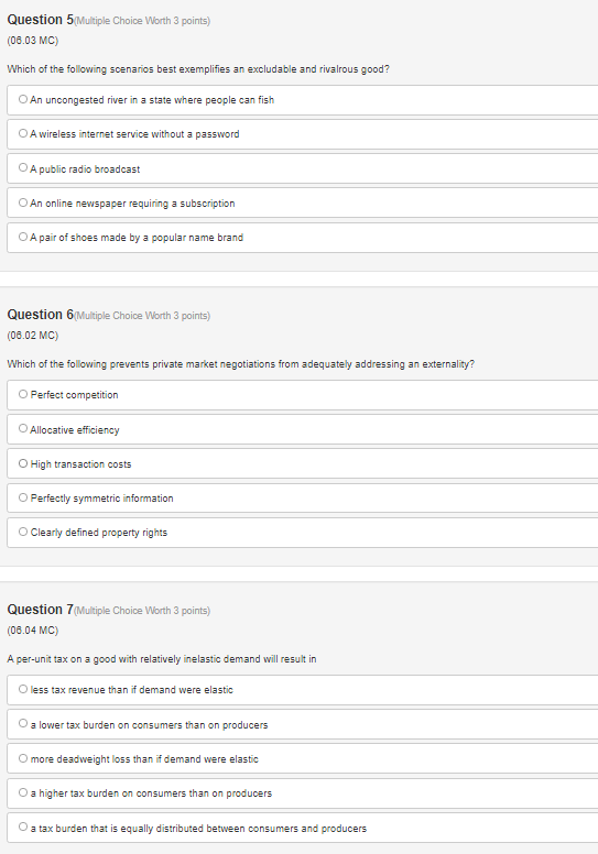 Solved Question 5 Multiple Choice Worth 3 points) (06.03 MC) | Chegg.com