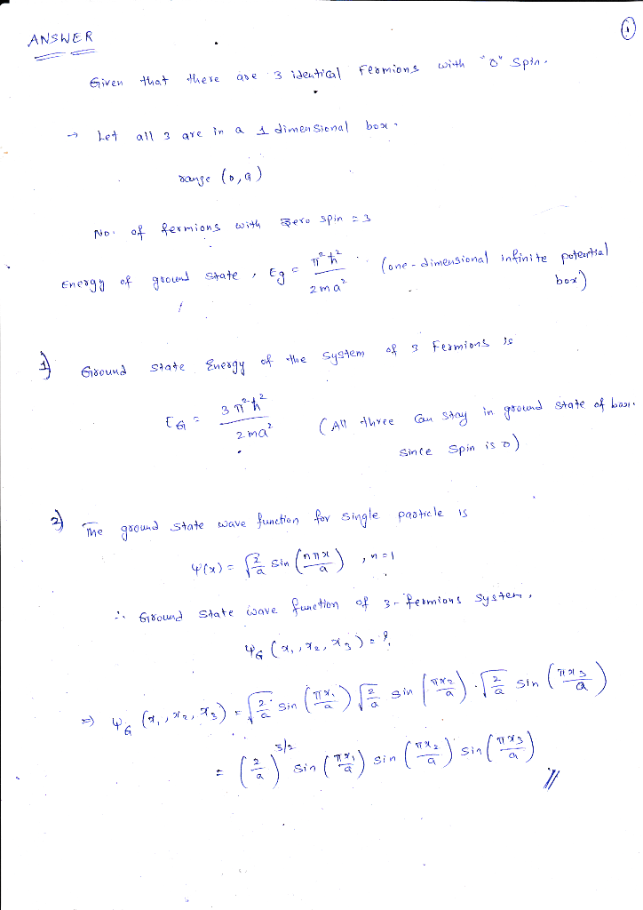 Solved Use the Slater determinant and don't forget to | Chegg.com