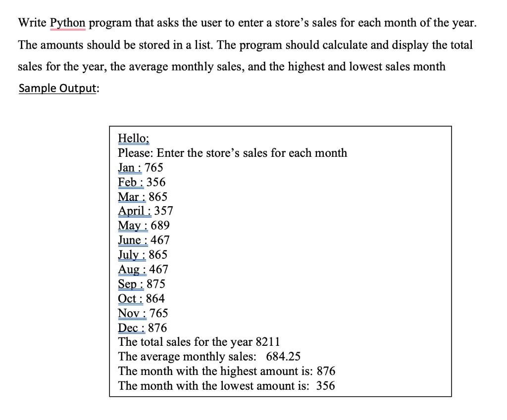 Solved Write Python program that asks the user to enter a | Chegg.com