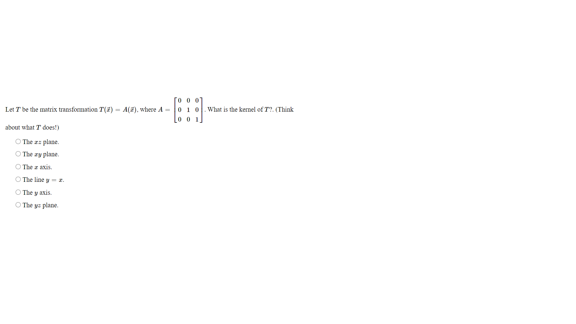 Solved Let T be the matrix transformation T(ū) A(), where A | Chegg.com