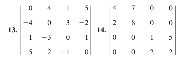 Solved ∣∣0−41−540−32−130−15−210∣∣ 14. ∣∣42007800001−20052∣∣ | Chegg.com