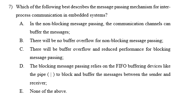 Solved 7) Which of the following best describes the message | Chegg.com