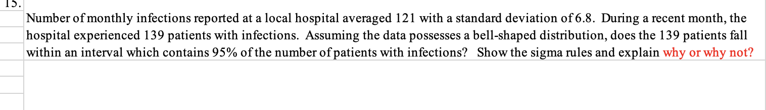Solved Number of monthly infections reported at a local | Chegg.com