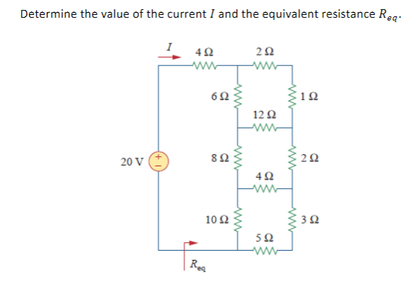 Solved Determine The Value Of The Current I And The Chegg