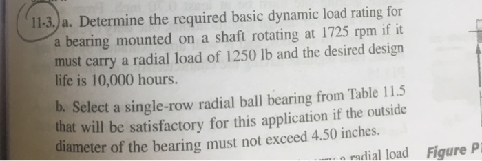 Determine the required basic dynamic load rating for | Chegg.com