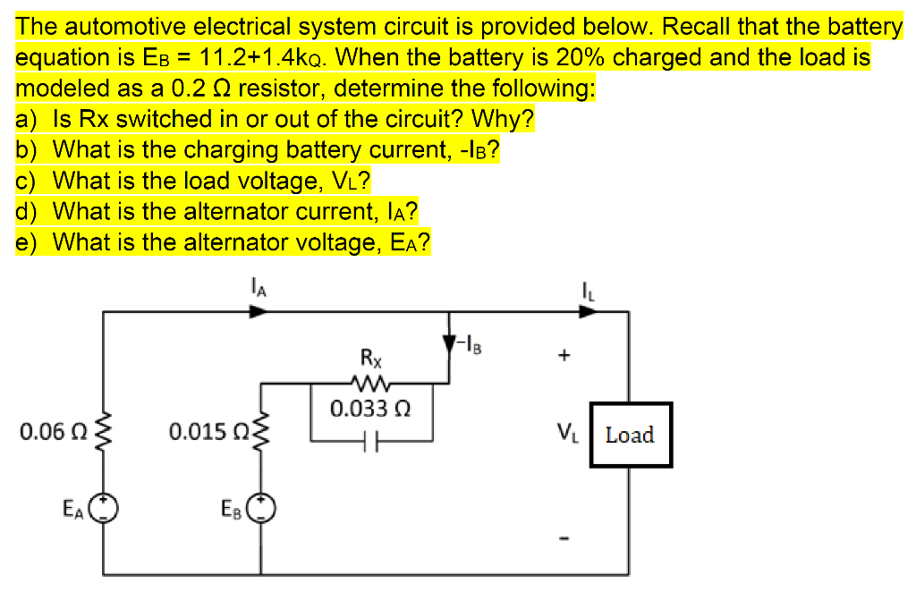 solved-the-automotive-electrical-system-circuit-is-provided-chegg