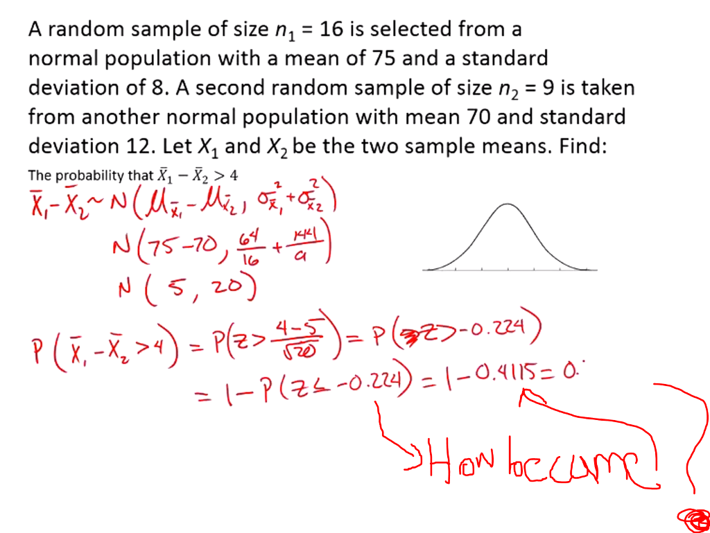 Find The Probability That The Sample Mean Is Less Than