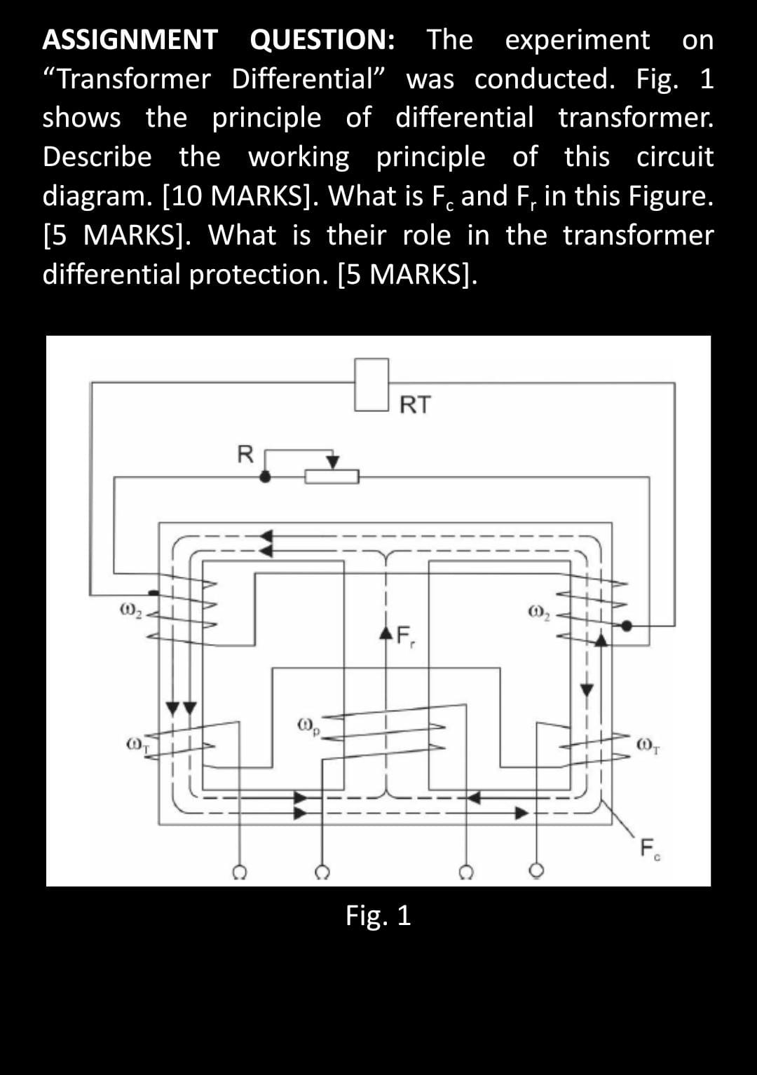 Solved ASSIGNMENT QUESTION The experiment on "Transformer