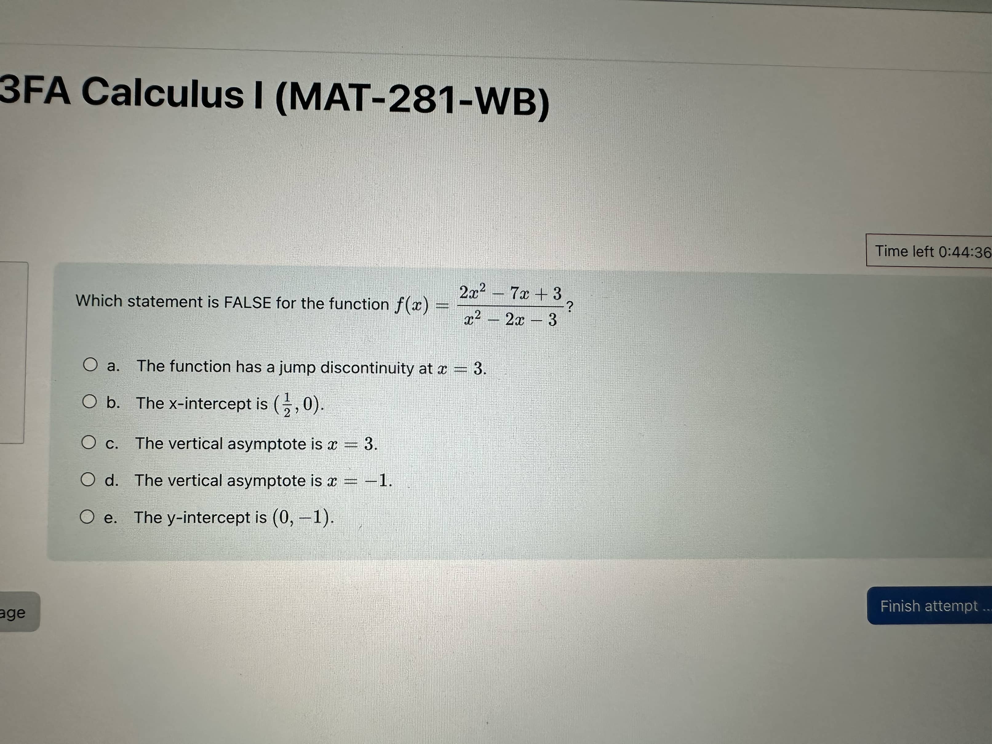 Solved FA Calculus I (MAT-281-WB) The Intermediate Value | Chegg.com