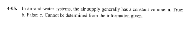 Solved 1-05. In air-and-water systems, the air supply | Chegg.com