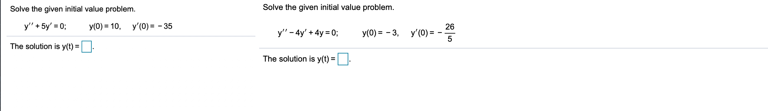 Solved Solve The Given Initial Value Problem. Solve The | Chegg.com