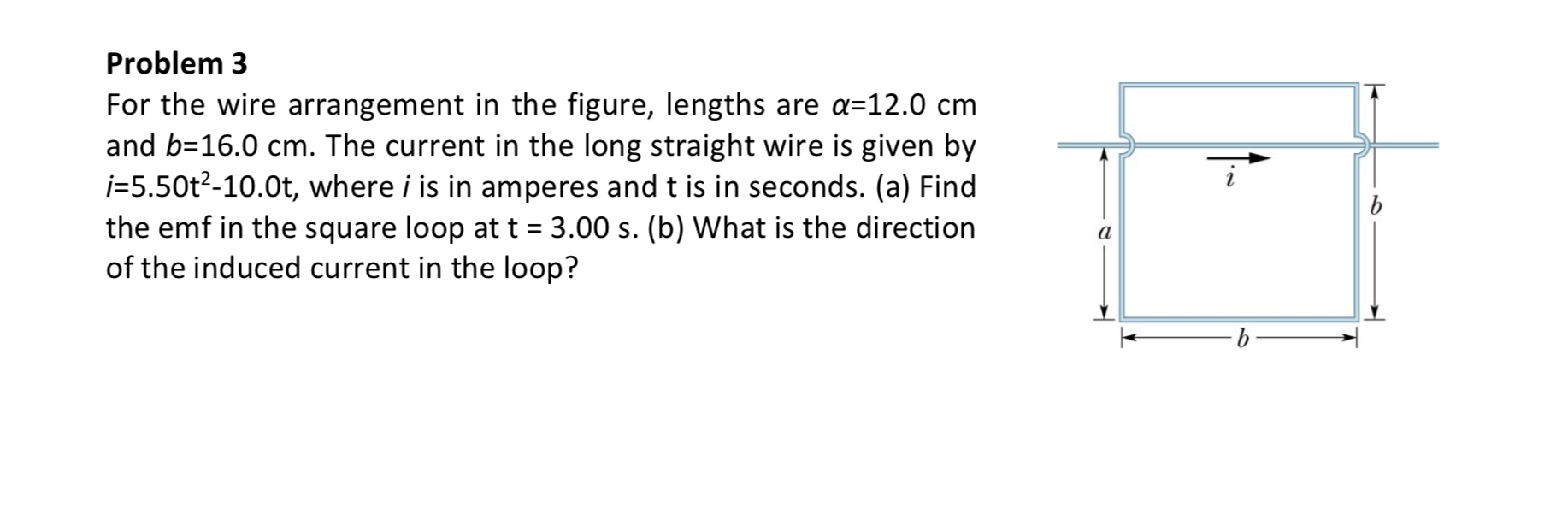 Solved Problem 3 For the wire arrangement in the figure, | Chegg.com