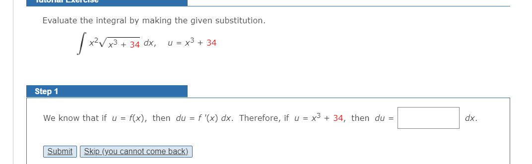 Solved Evaluate The Integral By Making The Given Substitu Chegg Com