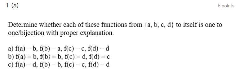 Solved 1. (a) 5 points Determine whether each of these | Chegg.com