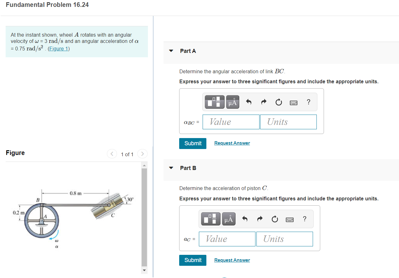 Solved Fundamental Problem 16.24 At the instant shown, wheel | Chegg.com