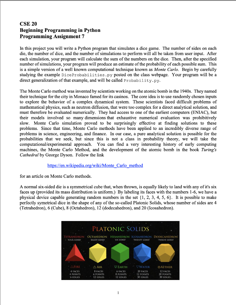 CSE 20 Beginning Programming in Python Programming | Chegg.com
