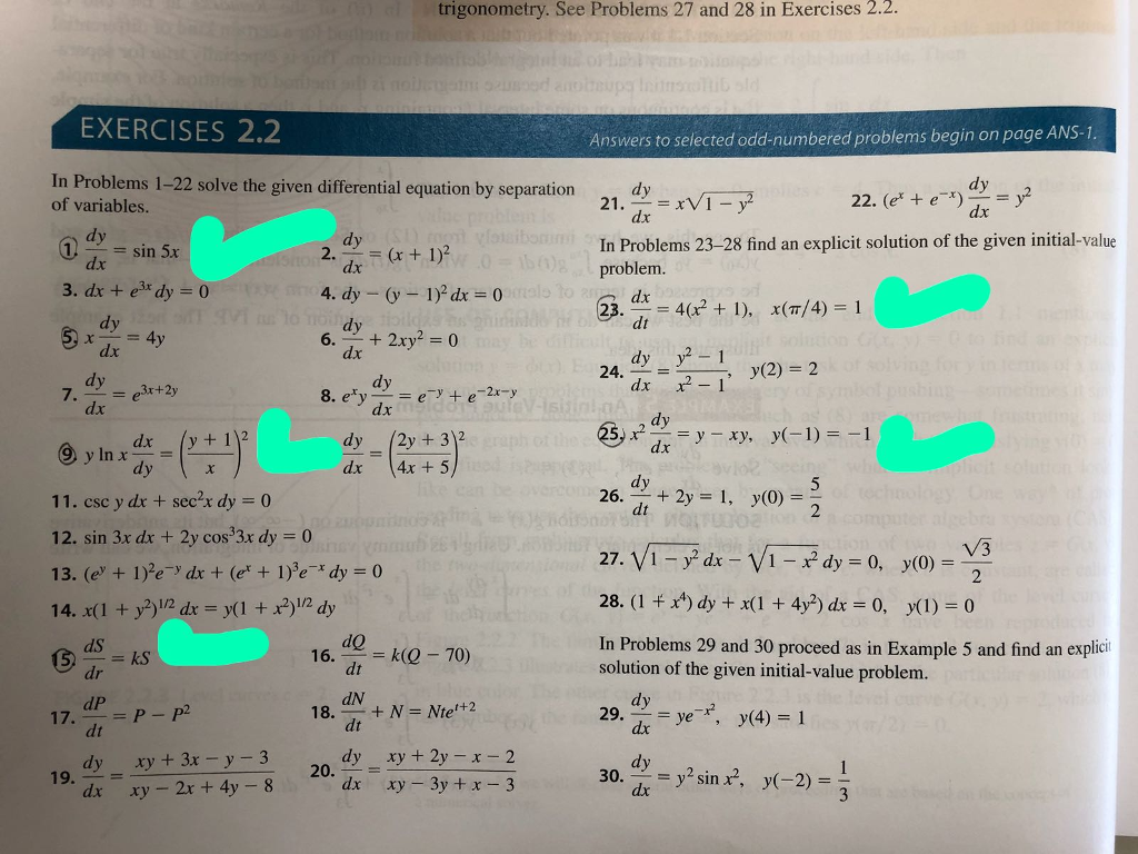 Solved trigonometry. See Problems 27 and 28 in Exercises 2.2 | Chegg.com