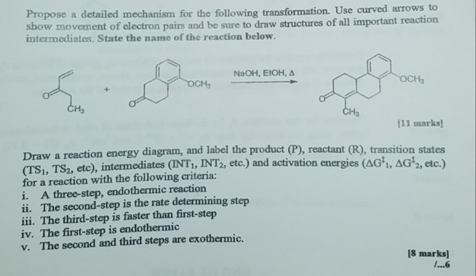 Solved Propose A Detailed Mechanism For The Following | Chegg.com